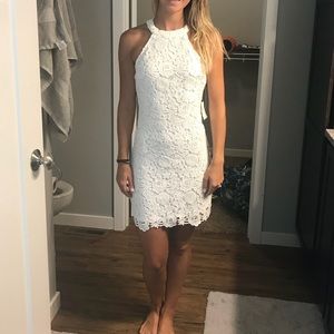 Lulu’s Love Poem Ivory Lace Dress